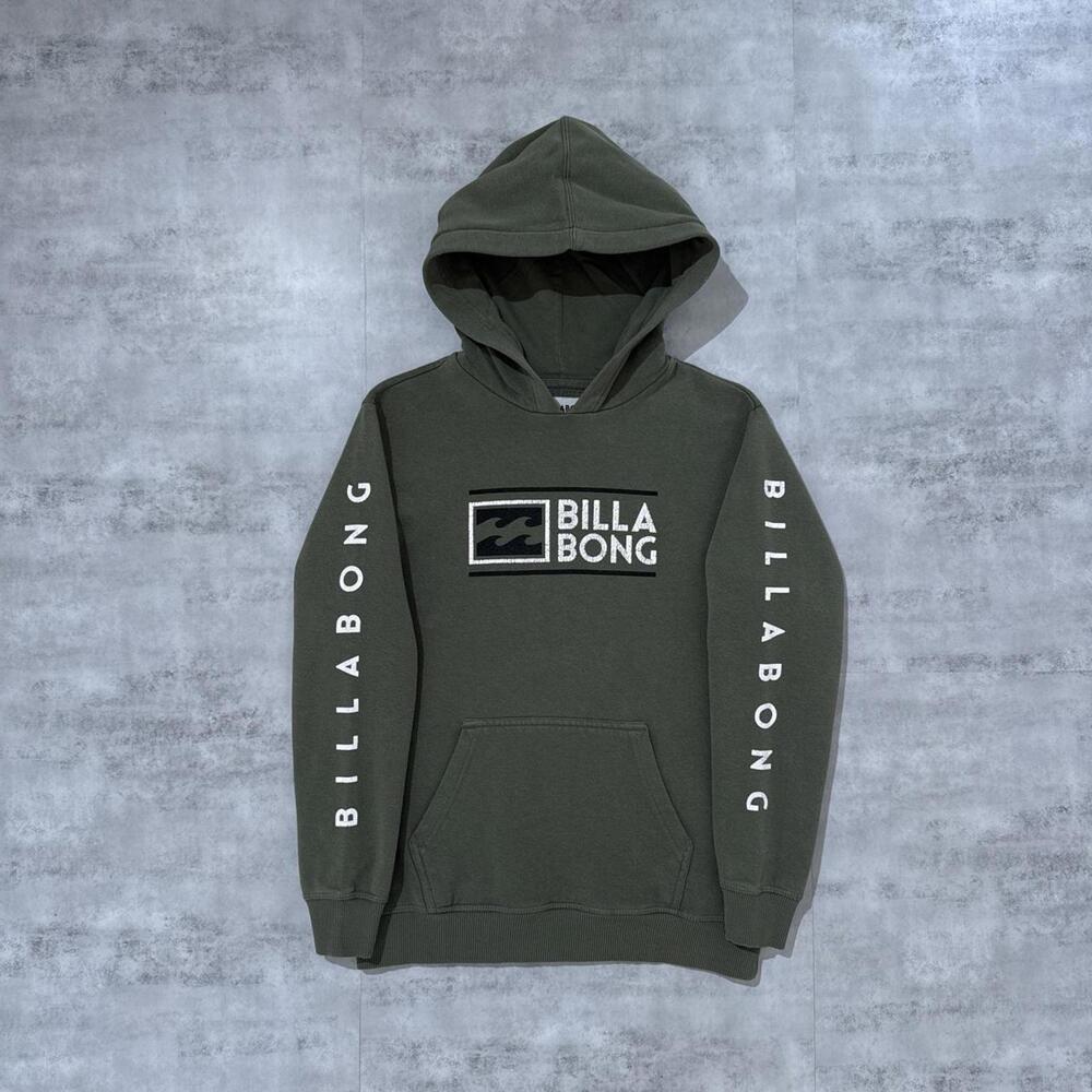 Billabong Olive Green Pullover Hoodie with White Logo